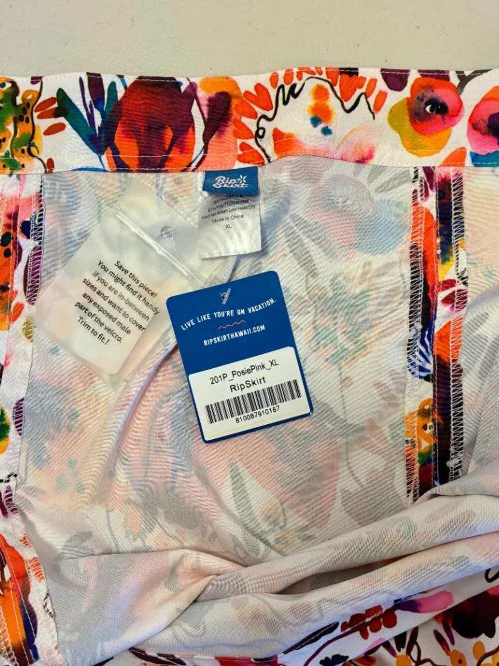 RipSkirt Hawaii Posie Pink Print Skirt | Size XL (16-18) Length 2 | NWT Retired